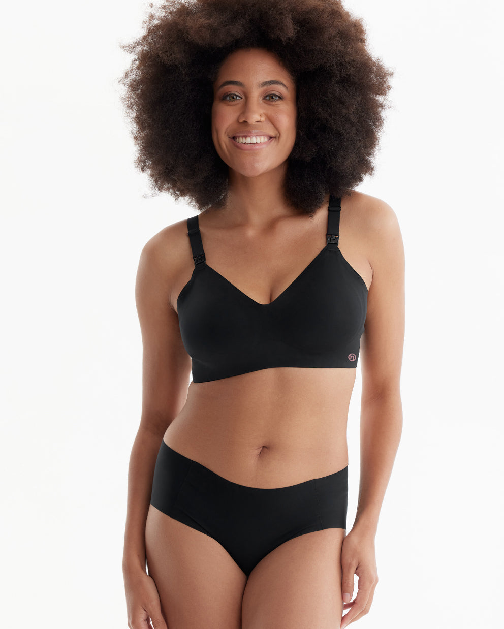 Cloudline Seamless Nursing Bra in Black