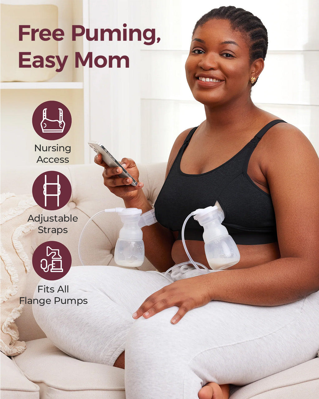 Hands-Free Pumping Bra