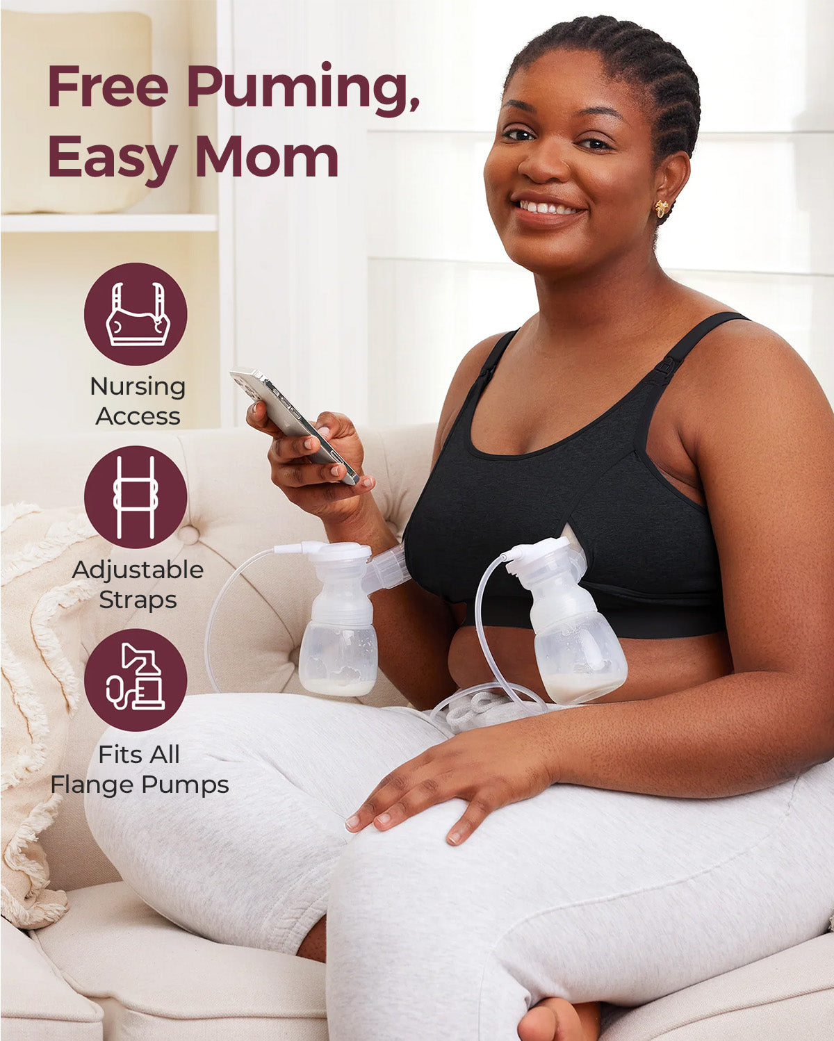Hands-Free Pumping Bra